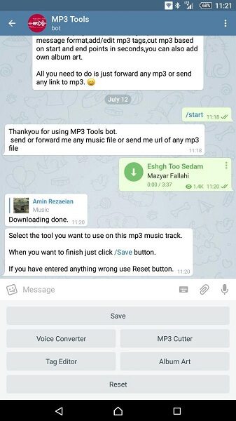 معرفی ربات تلگرام Mp3Toolsbot ؛ تبدیل MP3 به ویس (Voice)
